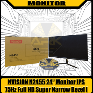 Nvision N2455 Frameless Monitor 75hz Black